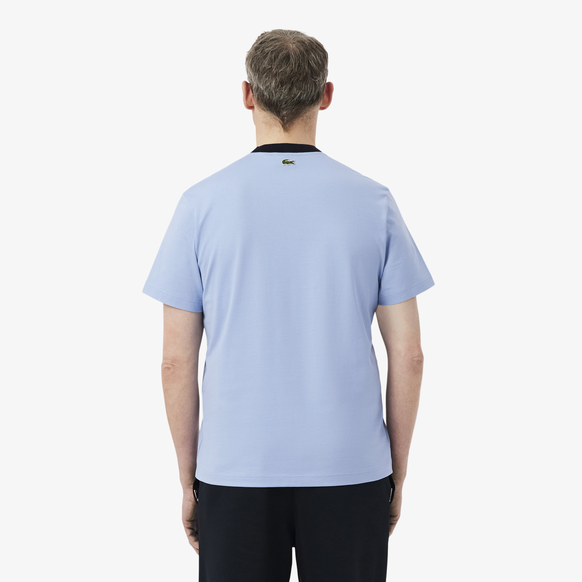 Áo Thun Lacoste Nam Dáng Suông Điểm Nhấn Phù Hiệu Sản Xuất Tại Pháp