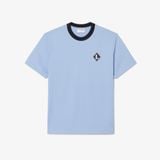 Áo Thun Lacoste Nam Dáng Suông Điểm Nhấn Phù Hiệu Sản Xuất Tại Pháp