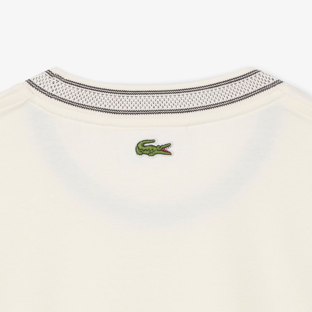 Áo Thun Lacoste Nam Dáng Suông Điểm Nhấn Phù Hiệu Sản Xuất Tại Pháp