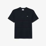 Áo Thun Lacoste Nam Dáng Suông Chất Liệu Piqué Kẻ Sọc Sản Xuất Tại Pháp