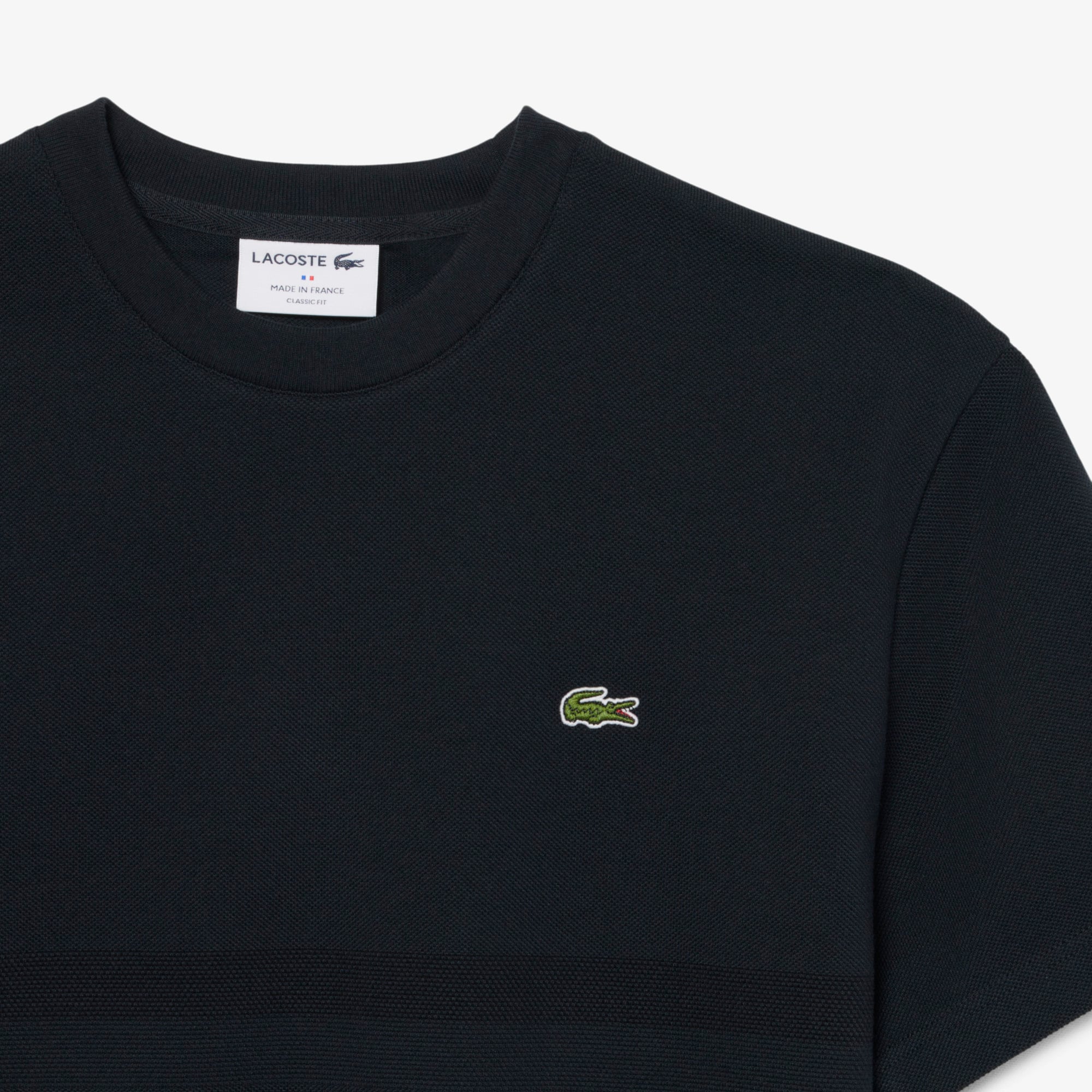 Áo Thun Lacoste Nam Dáng Suông Chất Liệu Piqué Kẻ Sọc Sản Xuất Tại Pháp