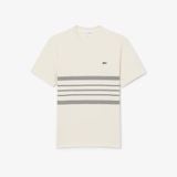 Áo Thun Lacoste Nam Dáng Suông Chất Liệu Piqué Kẻ Sọc Sản Xuất Tại Pháp