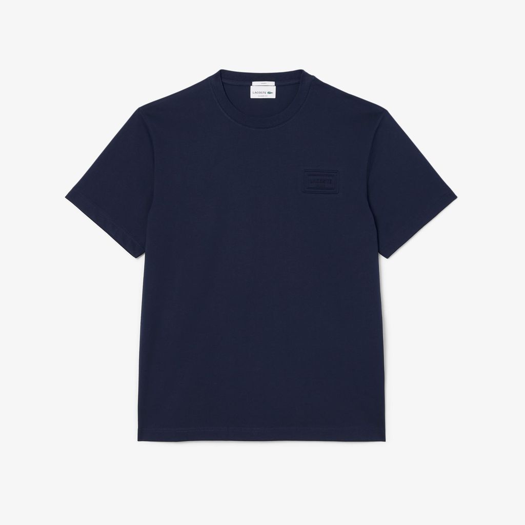 Áo Thun Lacoste Unisex Dáng Cổ Điển Chất Liệu Jersey Logo Dệt Nổi
