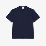 Áo Thun Lacoste Unisex Dáng Cổ Điển Chất Liệu Jersey Logo Dệt Nổi