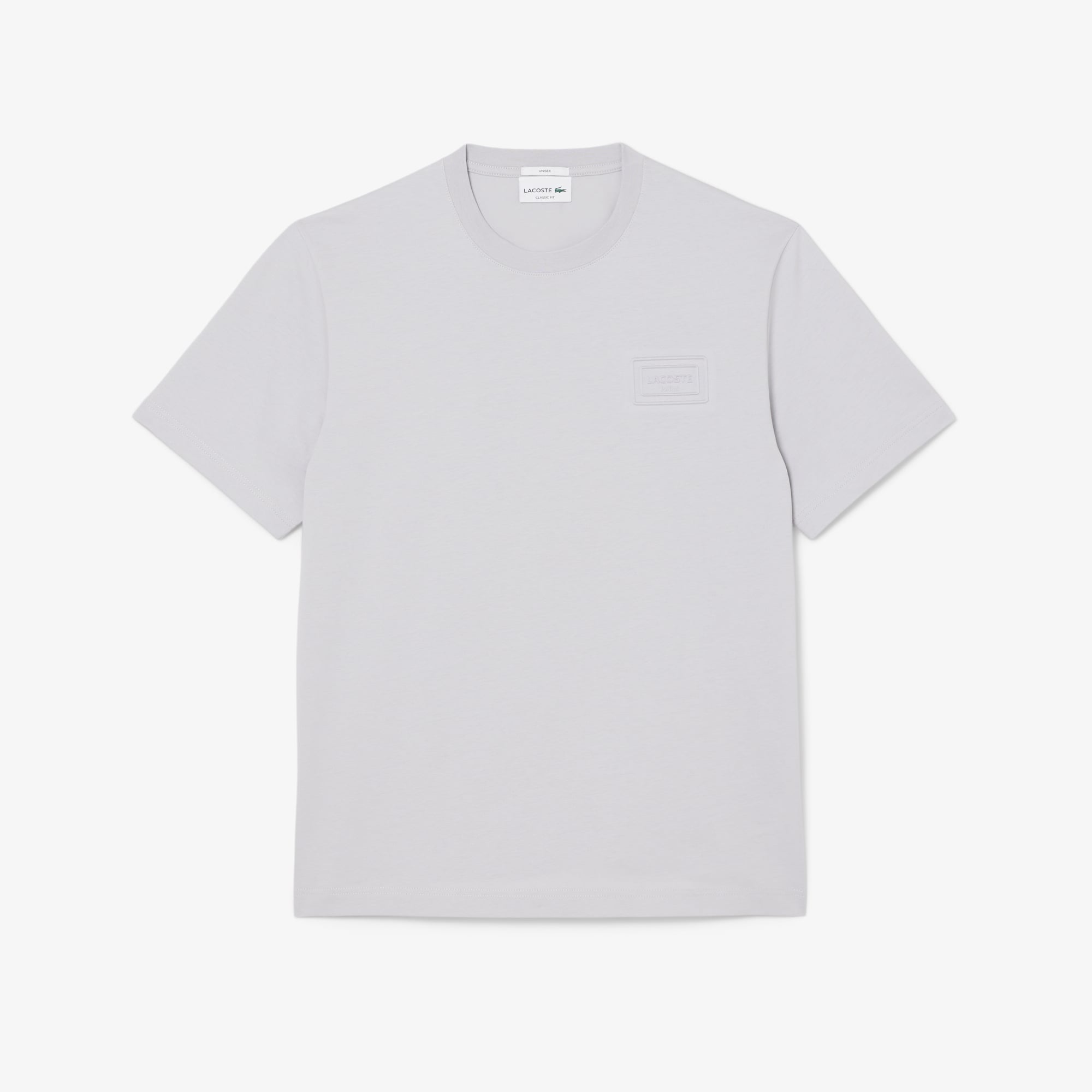 Áo Thun Lacoste Unisex Dáng Cổ Điển Chất Liệu Jersey Logo Dệt Nổi