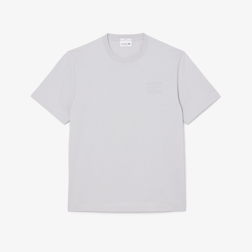 Áo Thun Lacoste Unisex Dáng Cổ Điển Chất Liệu Jersey Logo Dệt Nổi