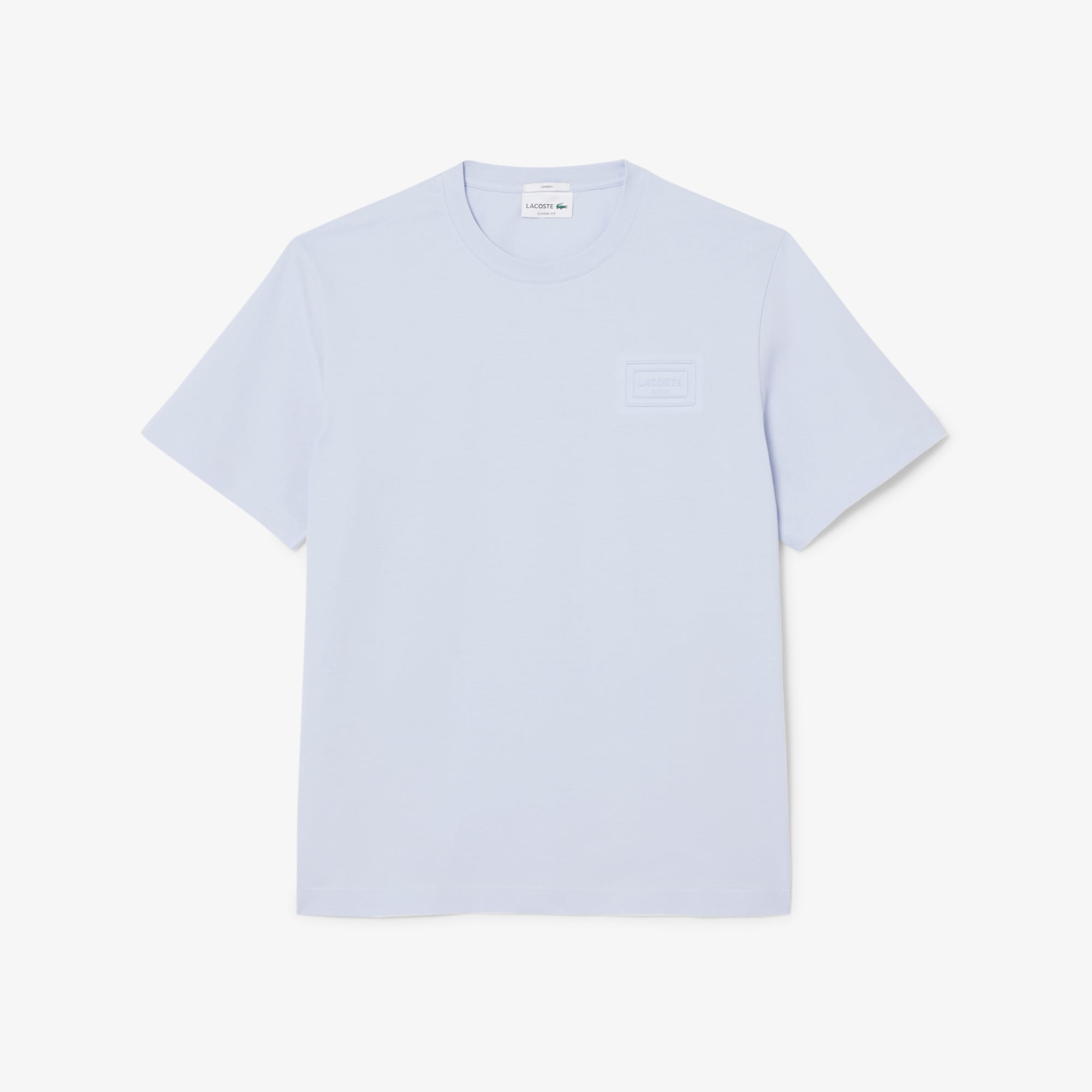 Áo Thun Lacoste Unisex Dáng Cổ Điển Chất Liệu Jersey Logo Dệt Nổi