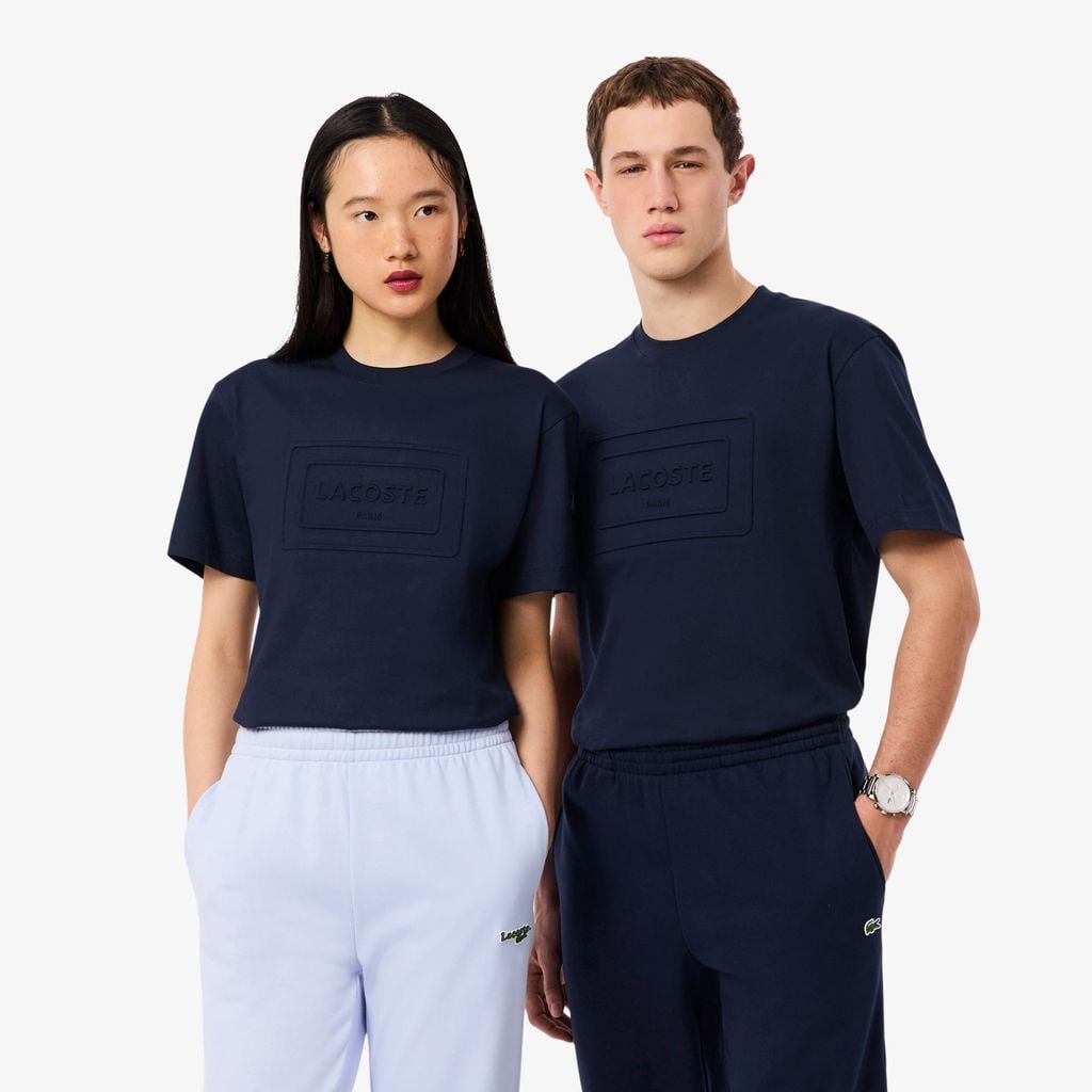 Áo Thun Lacoste Unisex Dáng Cổ Điển Chất Liệu Cotton Thêu