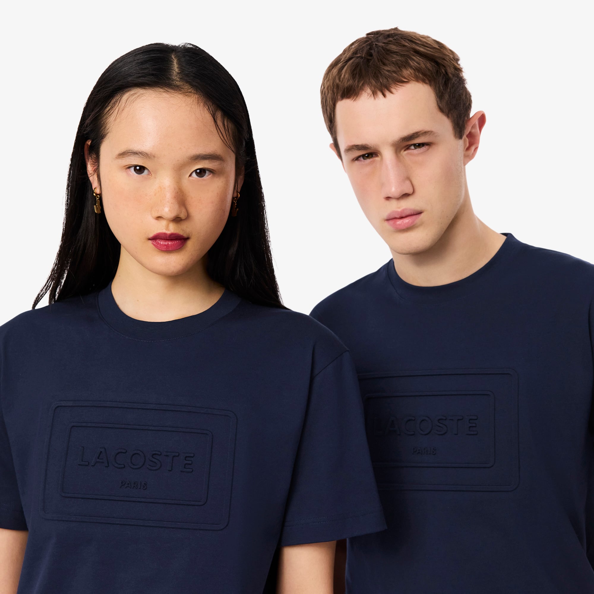 Áo Thun Lacoste Unisex Dáng Cổ Điển Chất Liệu Cotton Thêu