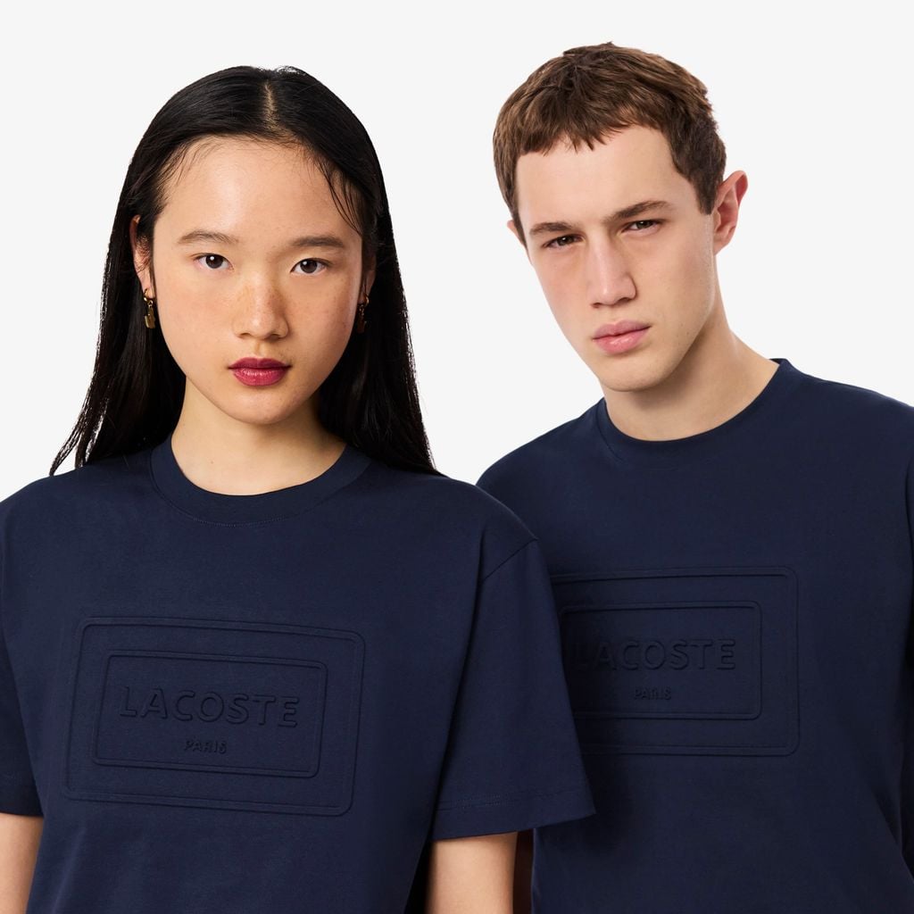 Áo Thun Lacoste Unisex Dáng Cổ Điển Chất Liệu Cotton Thêu
