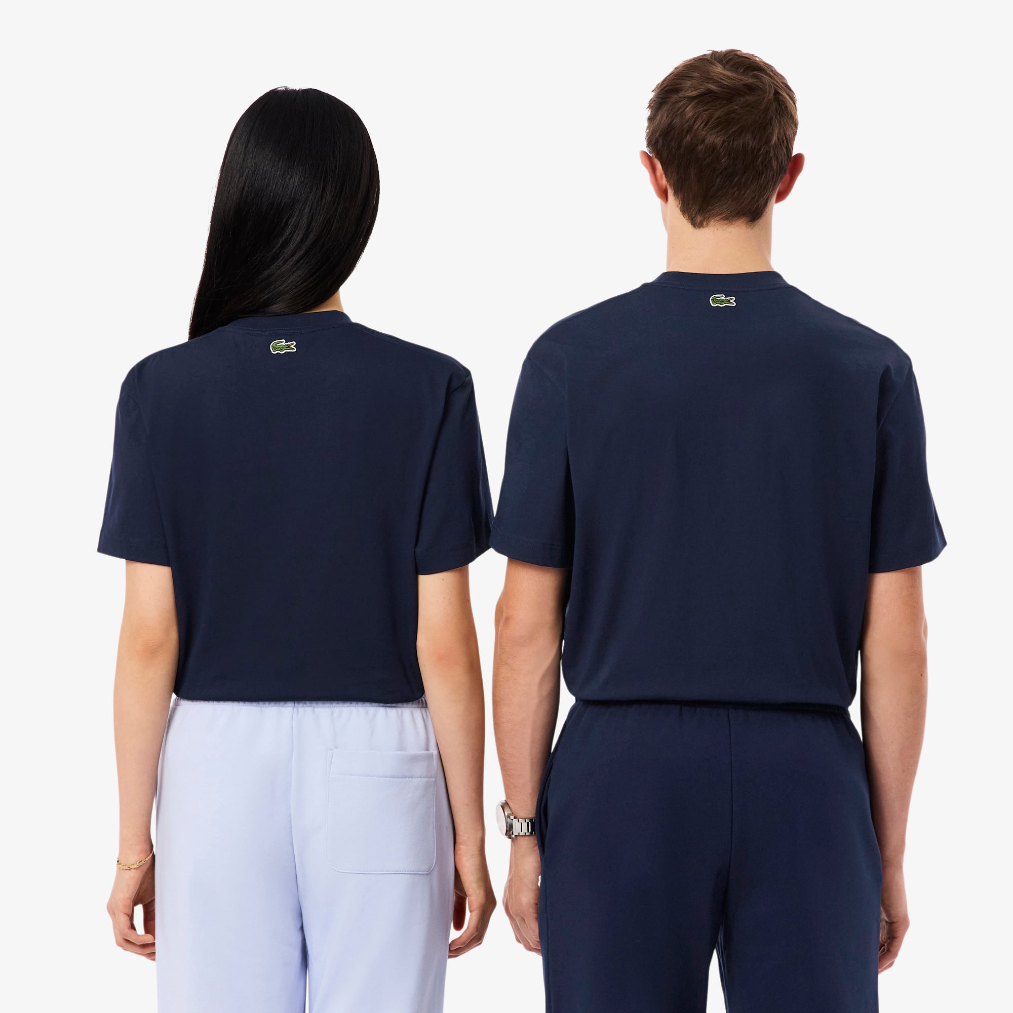 Áo Thun Lacoste Unisex Dáng Cổ Điển Chất Liệu Cotton Thêu