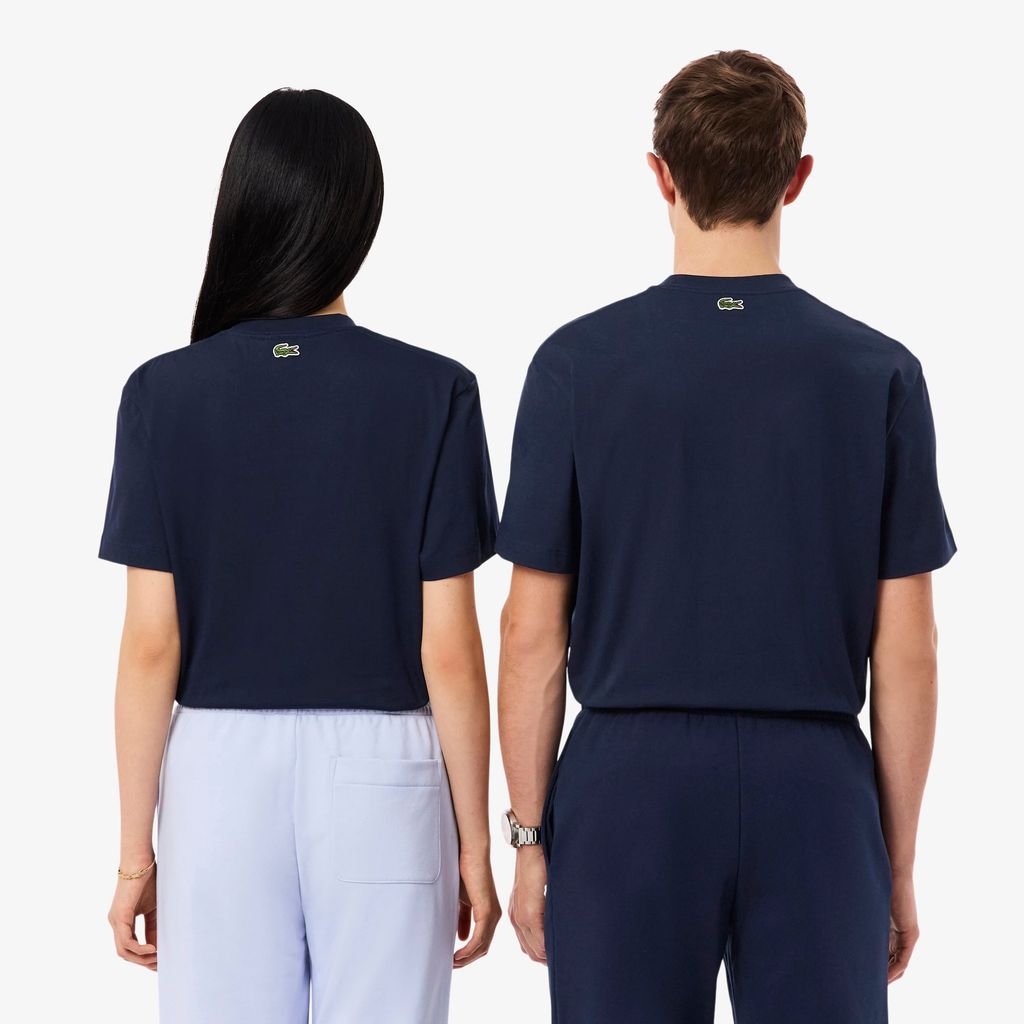 Áo Thun Lacoste Unisex Dáng Cổ Điển Chất Liệu Cotton Thêu