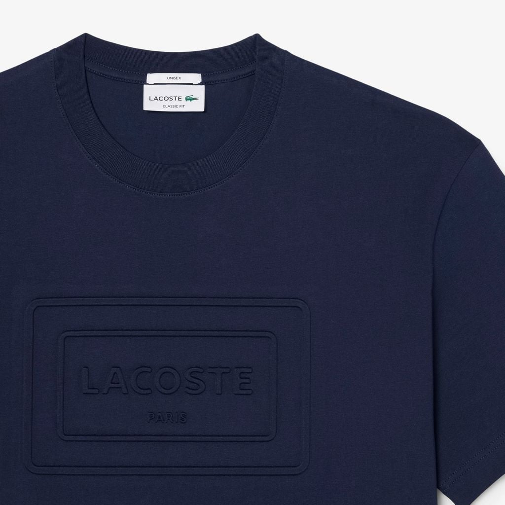 Áo Thun Lacoste Unisex Dáng Cổ Điển Chất Liệu Cotton Thêu