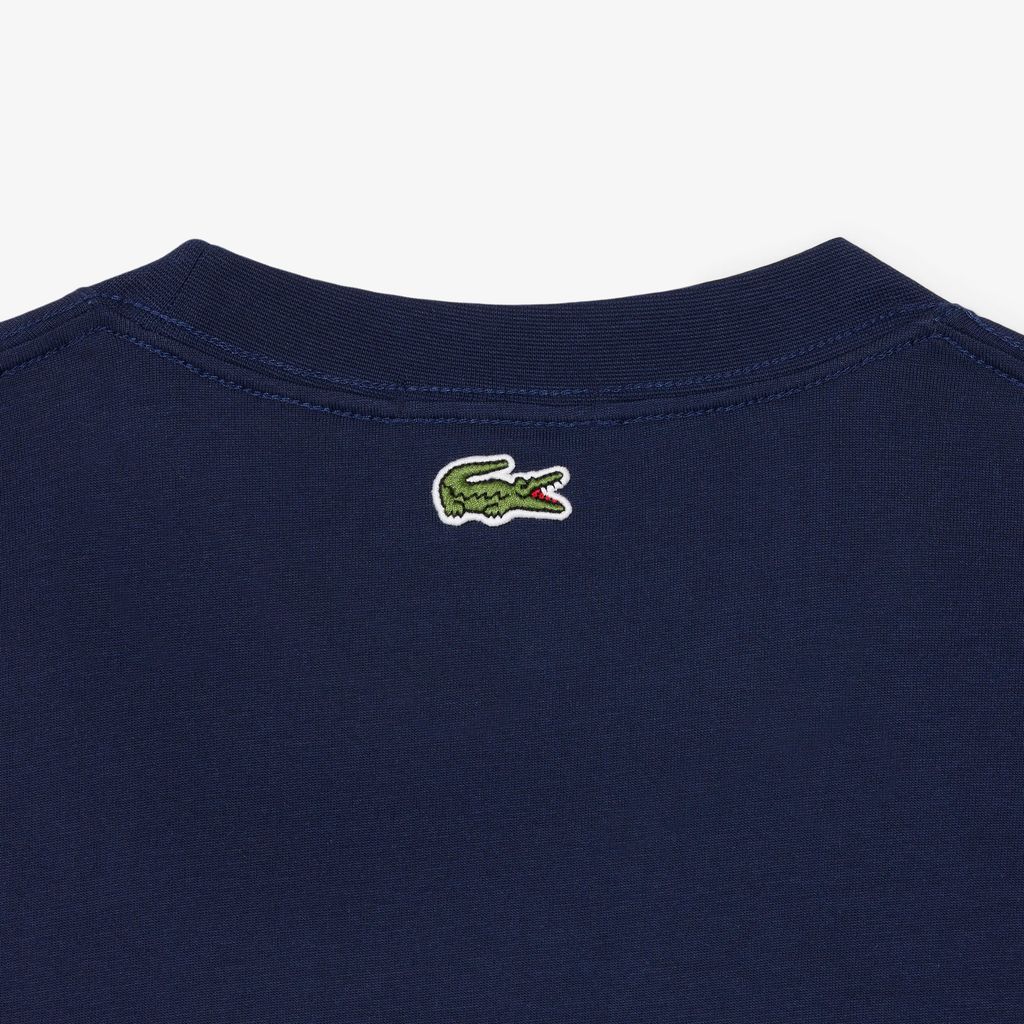 Áo Thun Lacoste Unisex Dáng Cổ Điển Chất Liệu Cotton Thêu