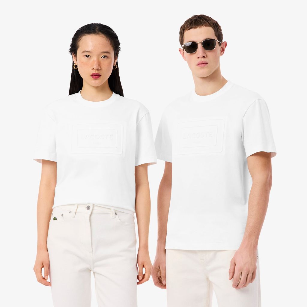 Áo Thun Lacoste Unisex Dáng Cổ Điển Chất Liệu Cotton Thêu