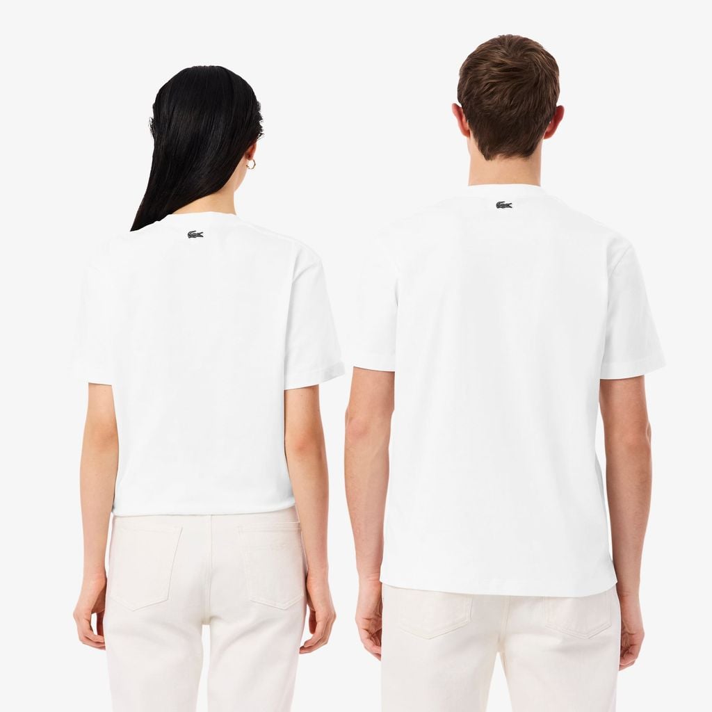 Áo Thun Lacoste Unisex Dáng Cổ Điển Chất Liệu Cotton Thêu