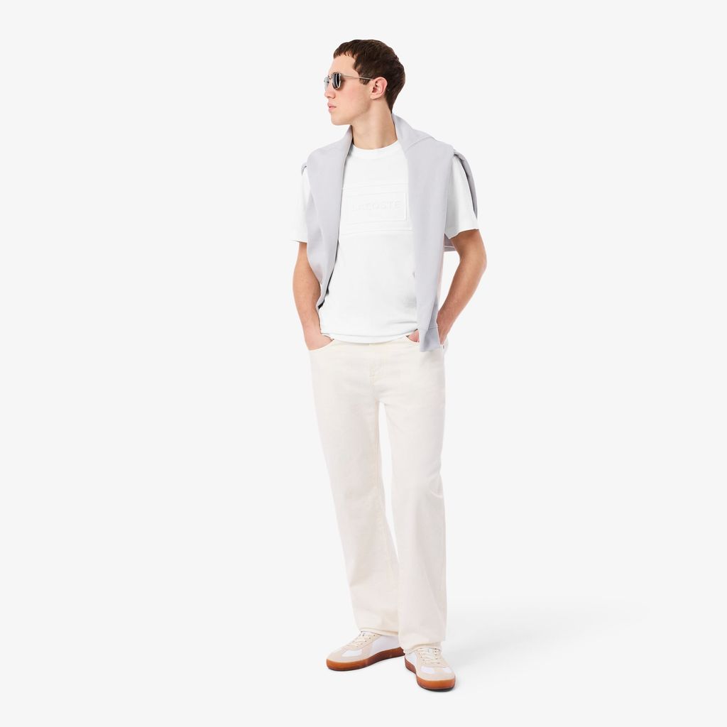 Áo Thun Lacoste Unisex Dáng Cổ Điển Chất Liệu Cotton Thêu