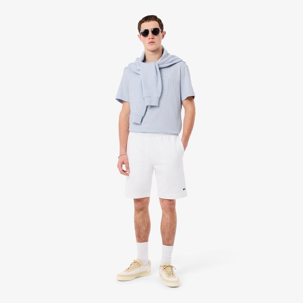 Áo Thun Lacoste Unisex Dáng Cổ Điển Chất Liệu Cotton Thêu