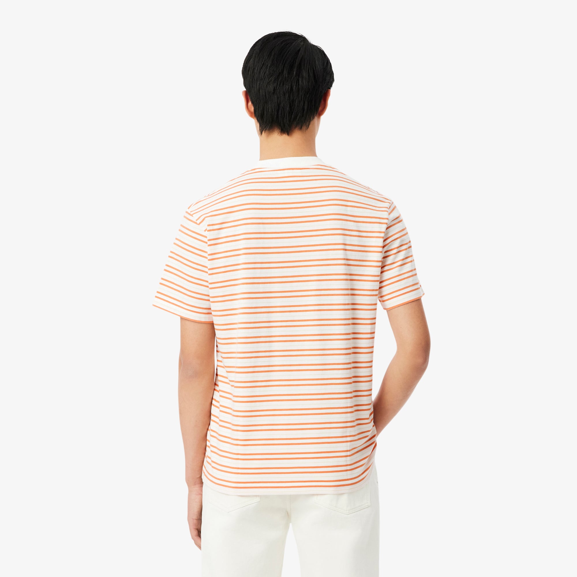 Áo Thun Lacoste Nam Dáng Cổ Điển Chất Liệu Cotton Kẻ Sọc