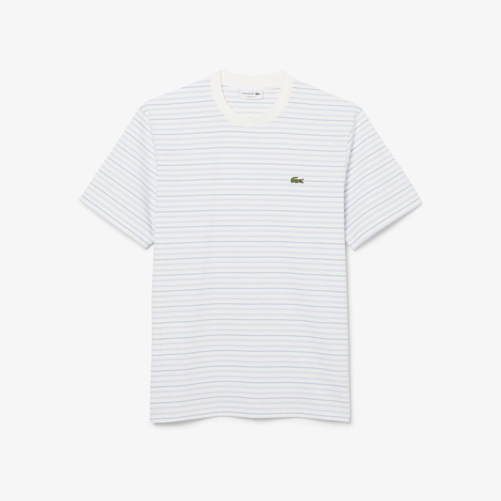 Áo Thun Lacoste Nam Dáng Cổ Điển Chất Liệu Cotton Kẻ Sọc