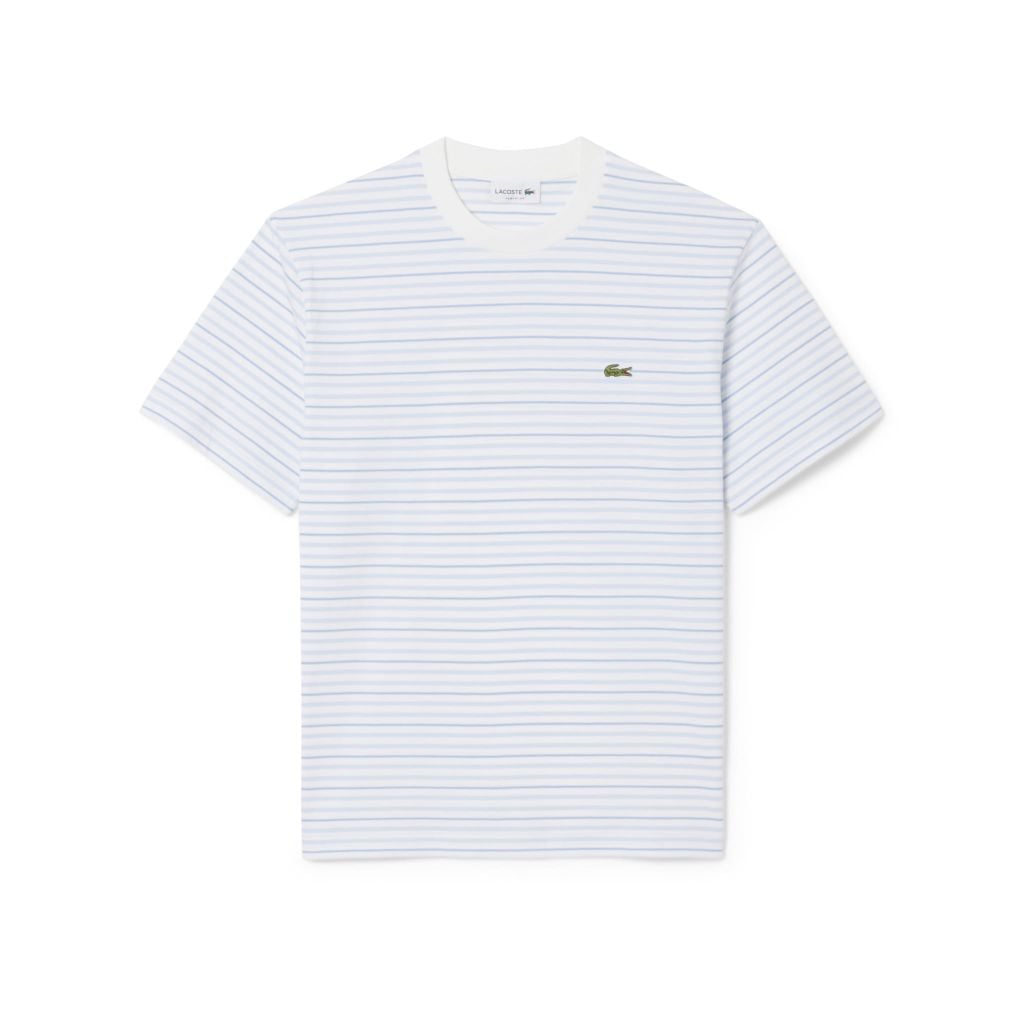 Áo Thun Lacoste Nam Dáng Cổ Điển Chất Liệu Cotton Kẻ Sọc