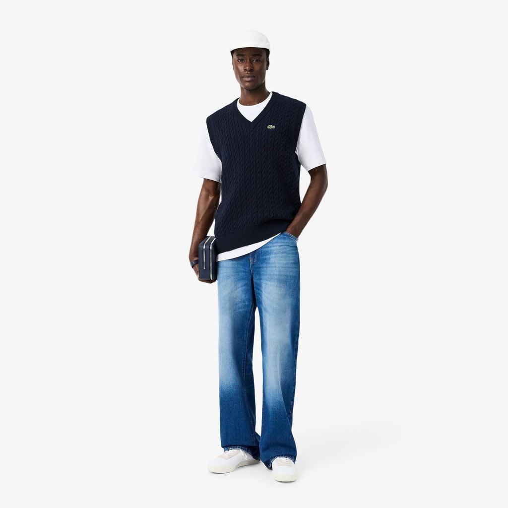 Áo Thun Lacoste Nam Dáng Cổ Điển Chất Liệu Cotton Jersey Dày Dặn