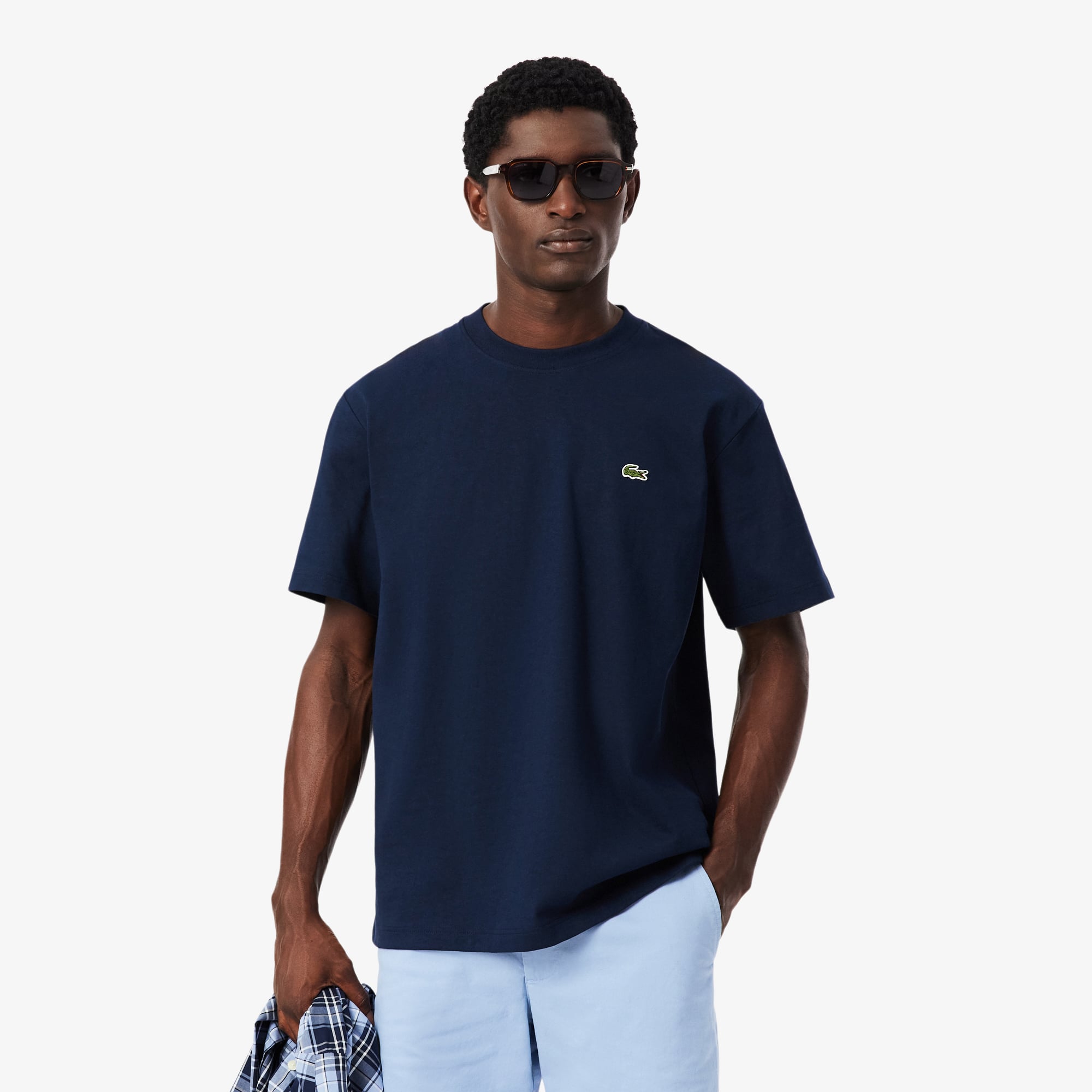 Áo Thun Lacoste Nam Dáng Cổ Điển Chất Liệu Cotton Jersey Dày Dặn