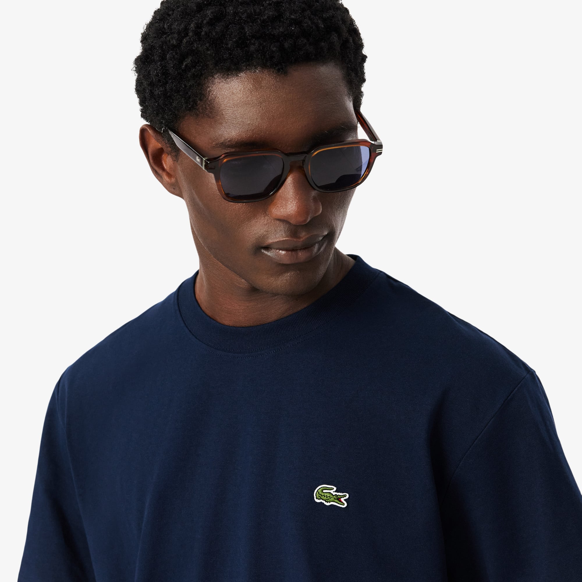 Áo Thun Lacoste Nam Dáng Cổ Điển Chất Liệu Cotton Jersey Dày Dặn
