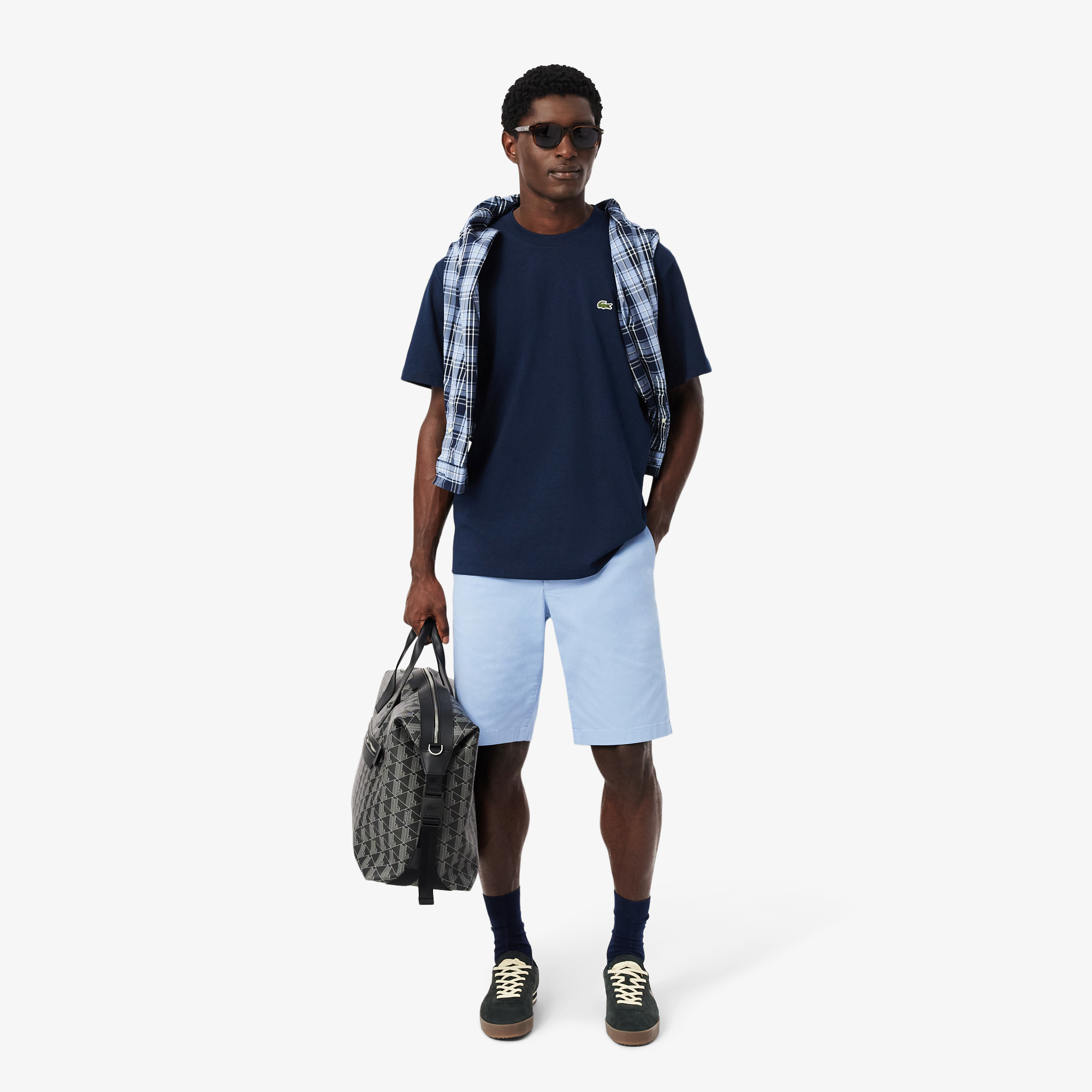 Áo Thun Lacoste Nam Dáng Cổ Điển Chất Liệu Cotton Jersey Dày Dặn