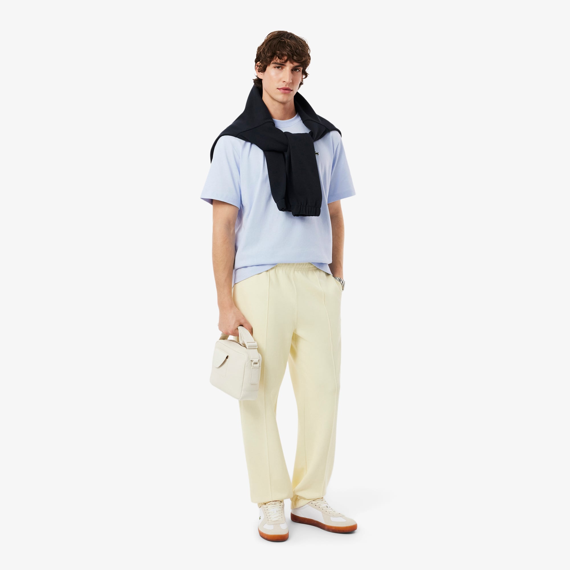 Áo Thun Lacoste Nam Dáng Cổ Điển Chất Liệu Cotton Jersey Dày Dặn