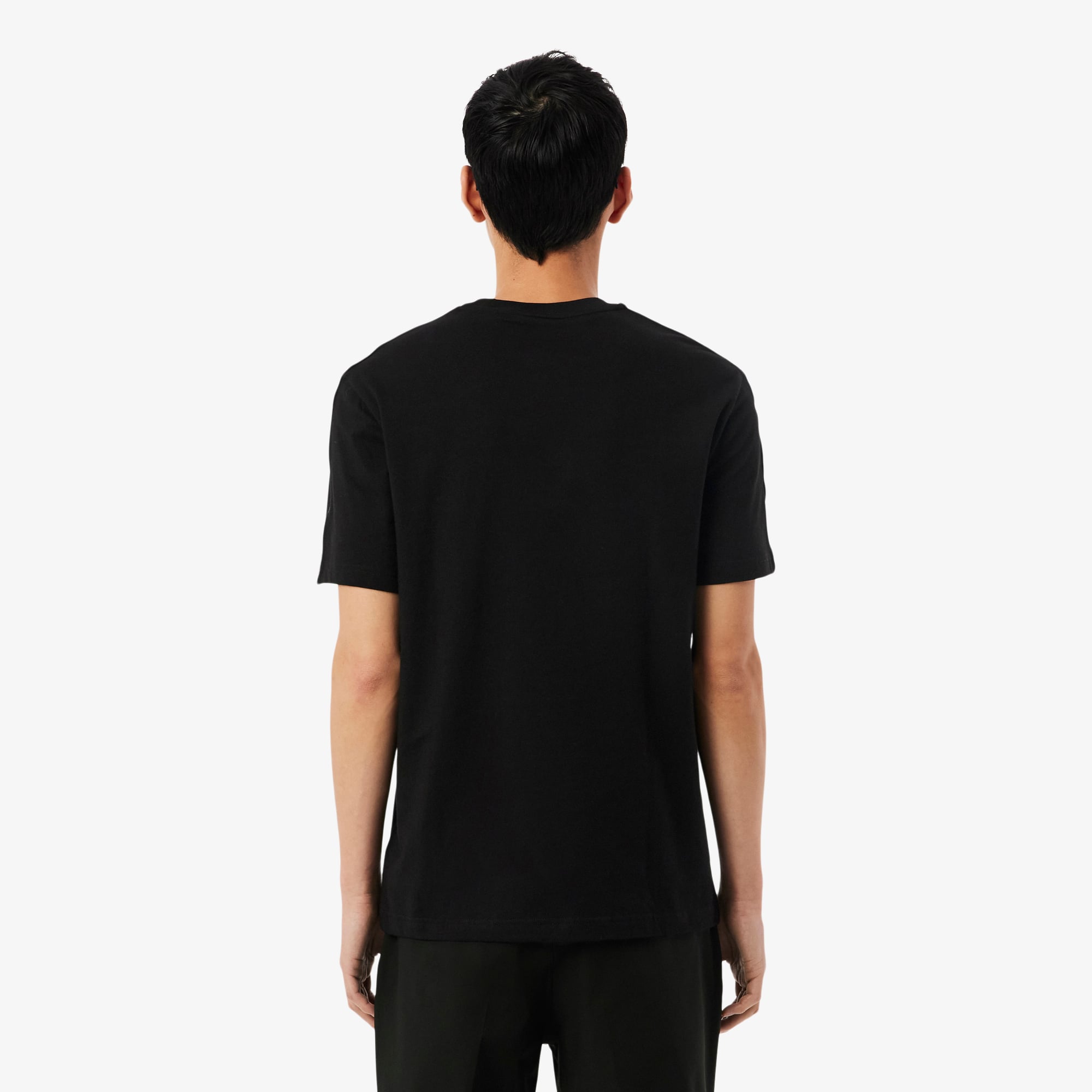 Áo Thun Lacoste Nam Dáng Cổ Điển Có Dải Băng Kẻ Sọc Với Logo