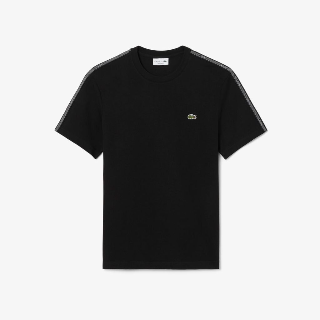 Áo Thun Lacoste Nam Dáng Cổ Điển Có Dải Băng Kẻ Sọc Với Logo