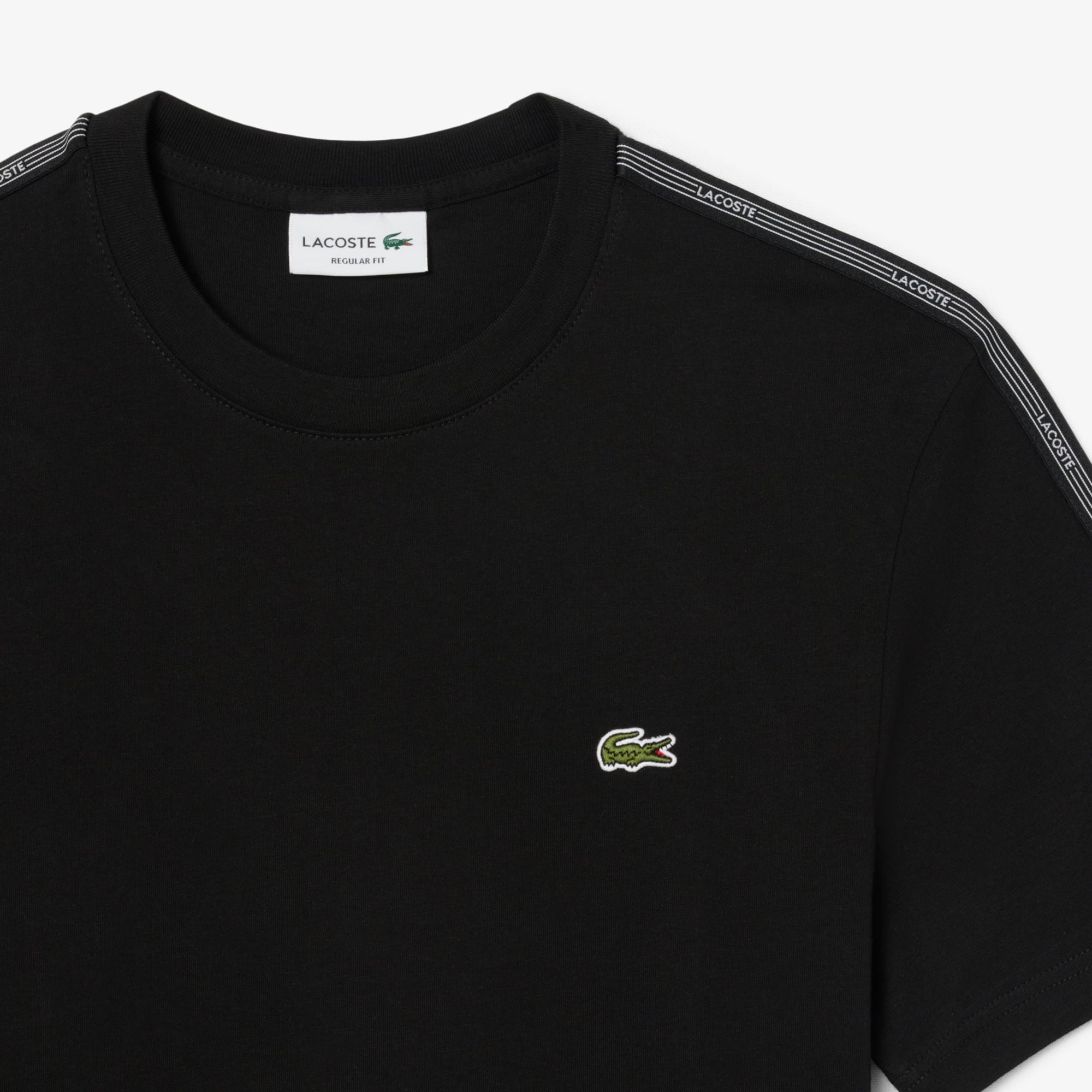 Áo Thun Lacoste Nam Dáng Cổ Điển Có Dải Băng Kẻ Sọc Với Logo