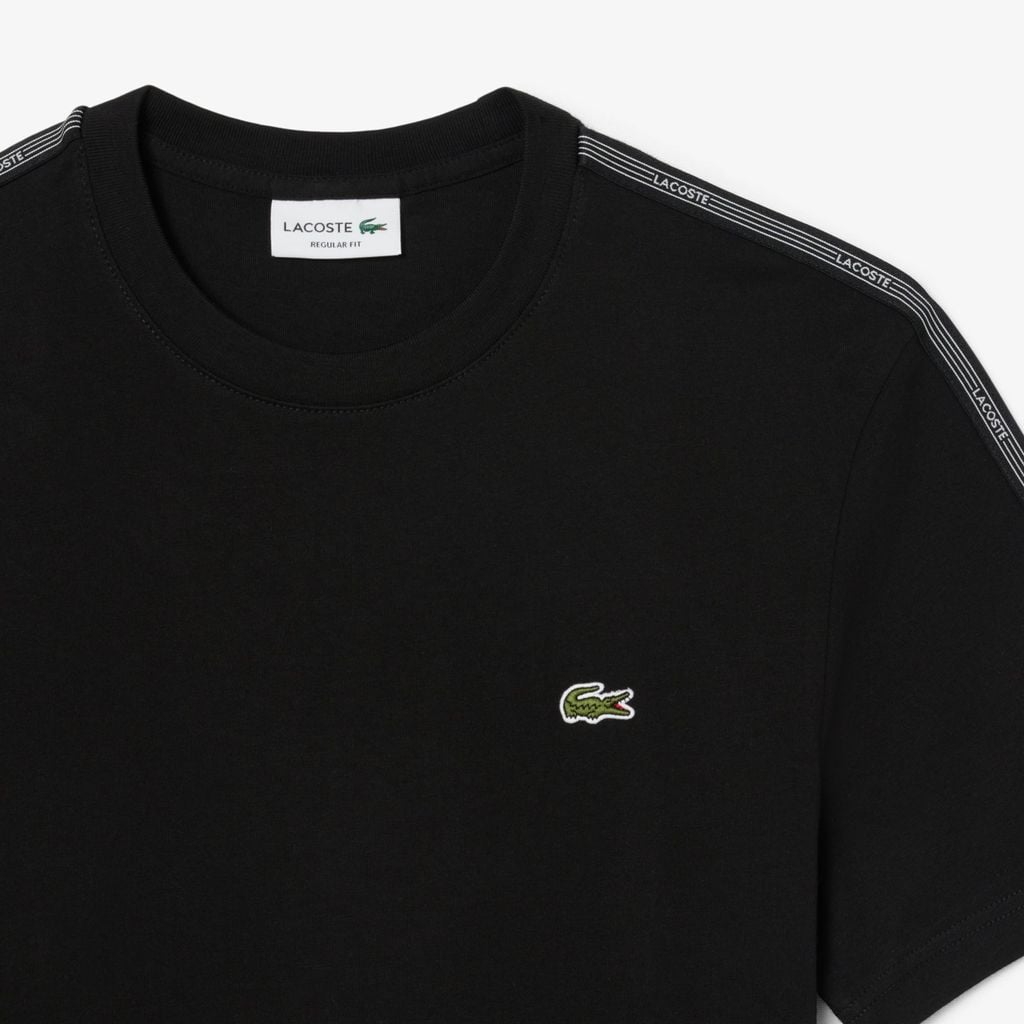 Áo Thun Lacoste Nam Dáng Cổ Điển Có Dải Băng Kẻ Sọc Với Logo