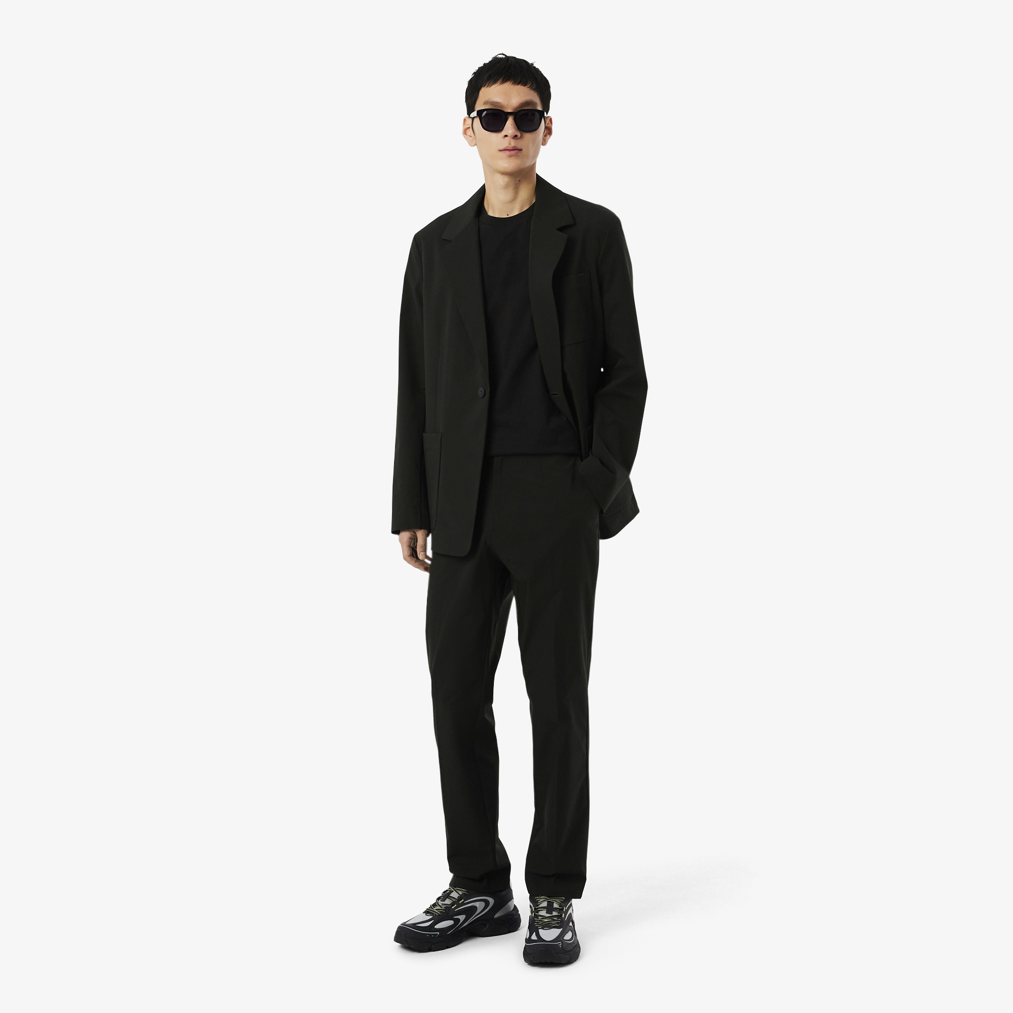 Áo Thun Lacoste Nam Dáng Cổ Điển Có Dải Băng Kẻ Sọc Với Logo