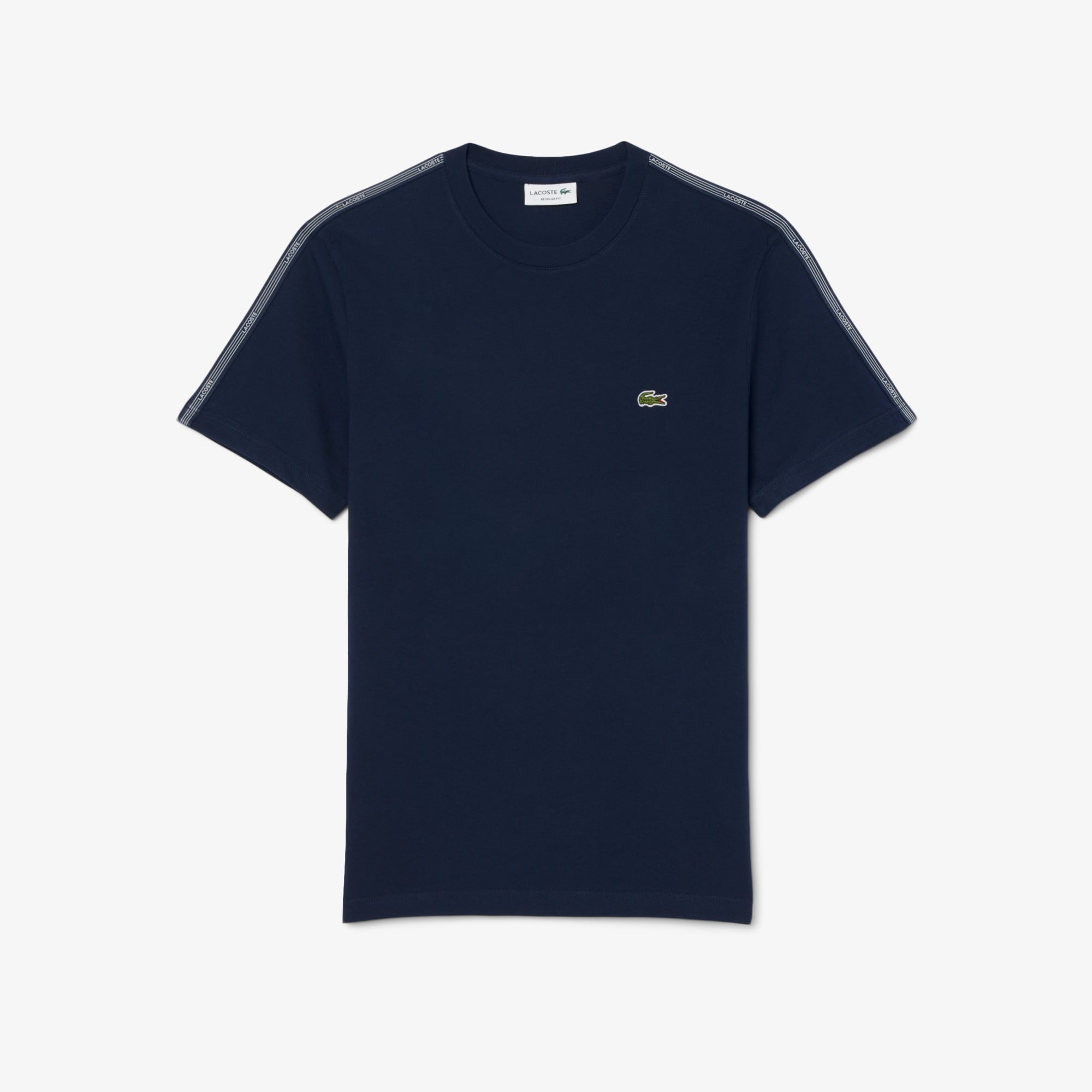 Áo Thun Lacoste Nam Dáng Cổ Điển Có Dải Băng Kẻ Sọc Với Logo