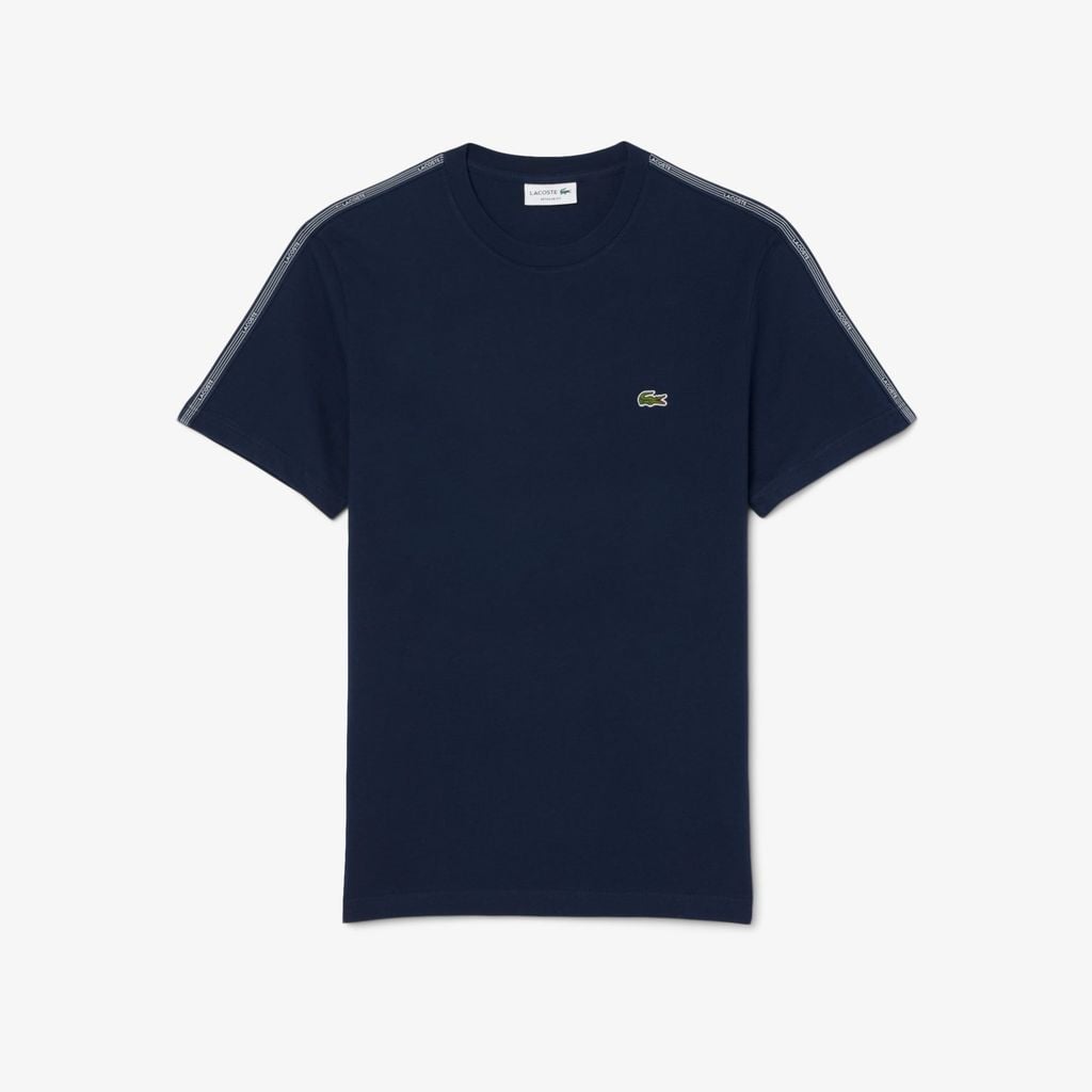 Áo Thun Lacoste Nam Dáng Cổ Điển Có Dải Băng Kẻ Sọc Với Logo