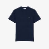 Áo Thun Lacoste Nam Dáng Cổ Điển Có Dải Băng Kẻ Sọc Với Logo