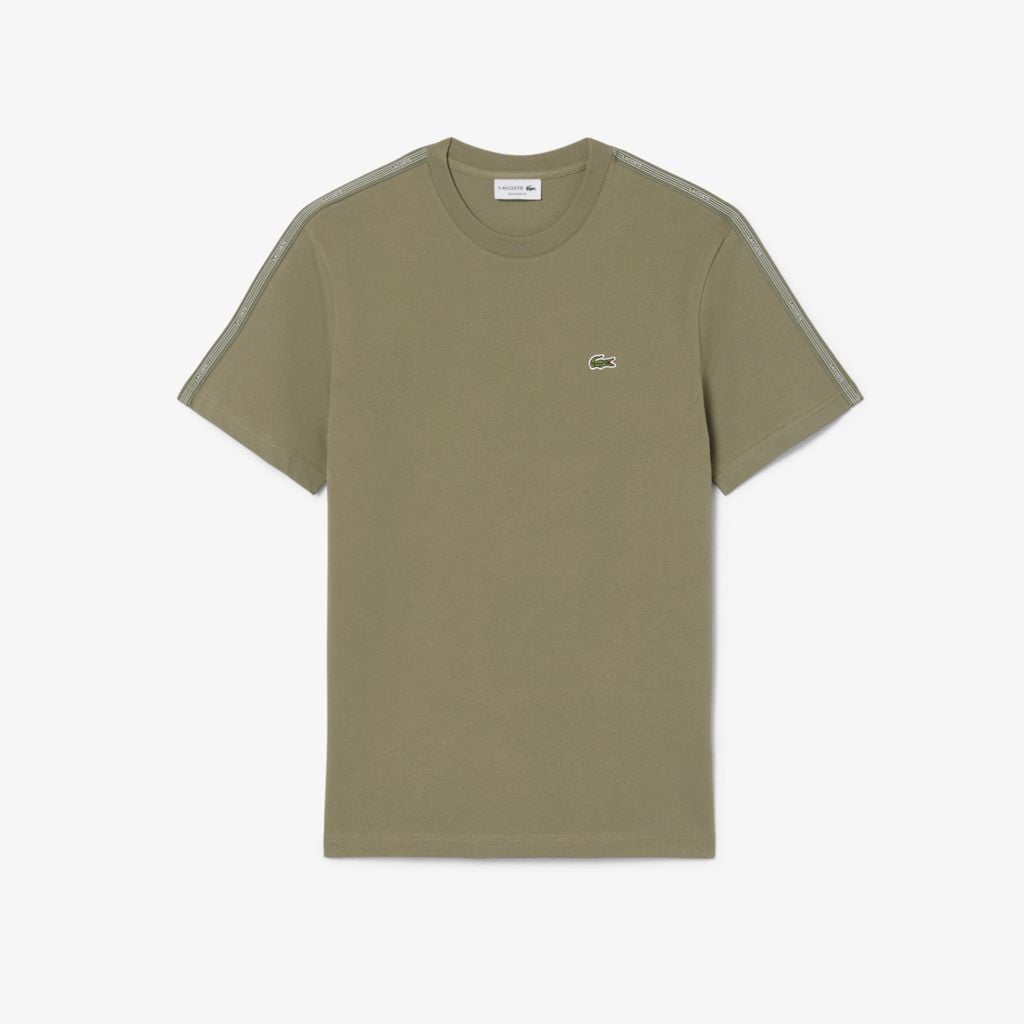 Áo Thun Lacoste Nam Dáng Cổ Điển Có Dải Băng Kẻ Sọc Với Logo