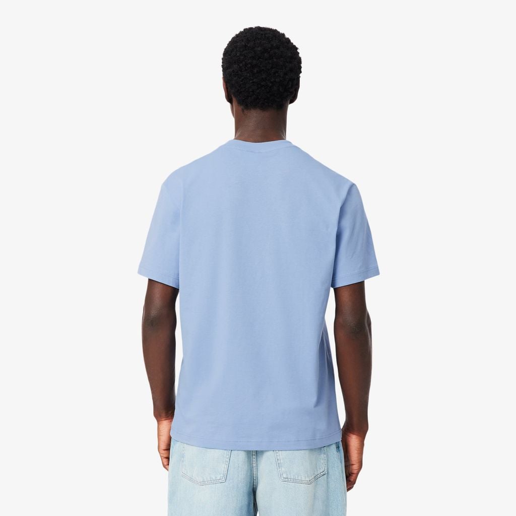 Áo Thun Lacoste Nam Dáng Oversize Chất Liệu Cotton Họa Tiết Color-Block