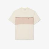 Áo Thun Lacoste Nam Dáng Oversize Chất Liệu Cotton Họa Tiết Color-Block