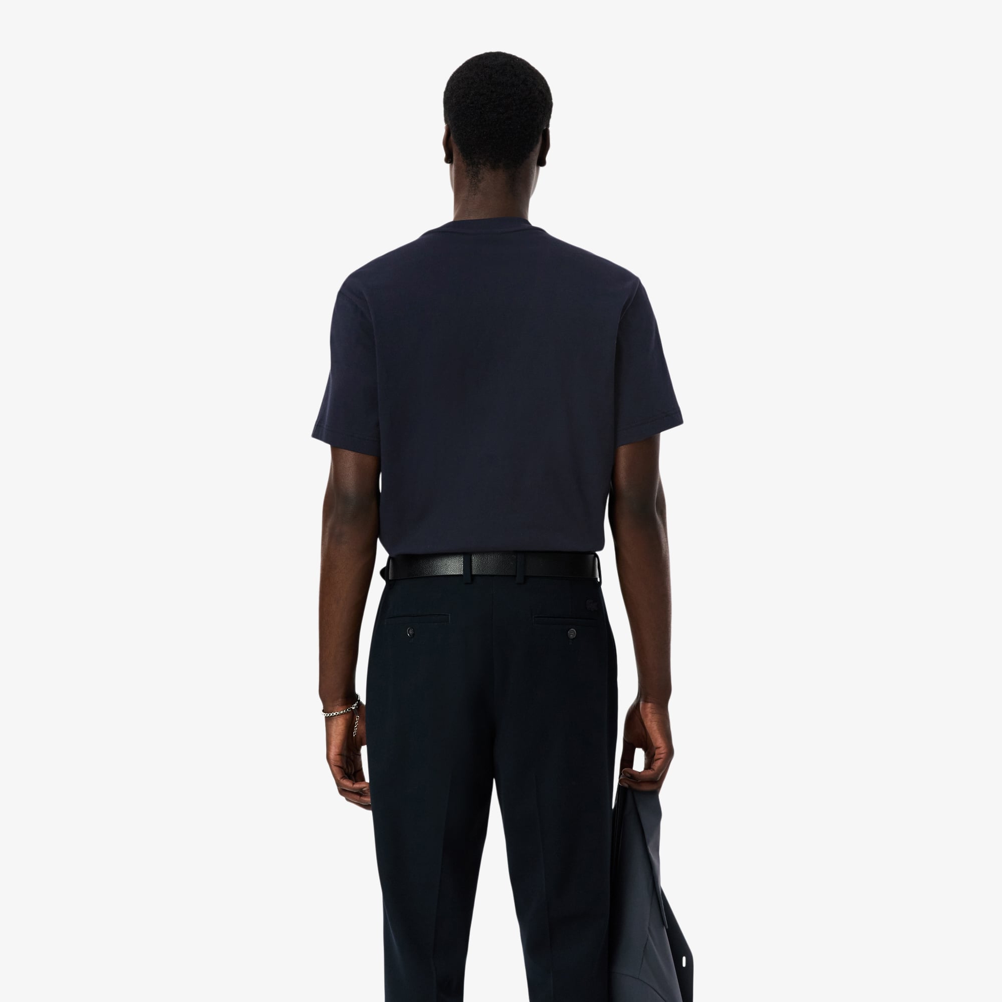 Áo Thun Lacoste Nam Dáng Oversize Chất Liệu Cotton Họa Tiết Color-Block