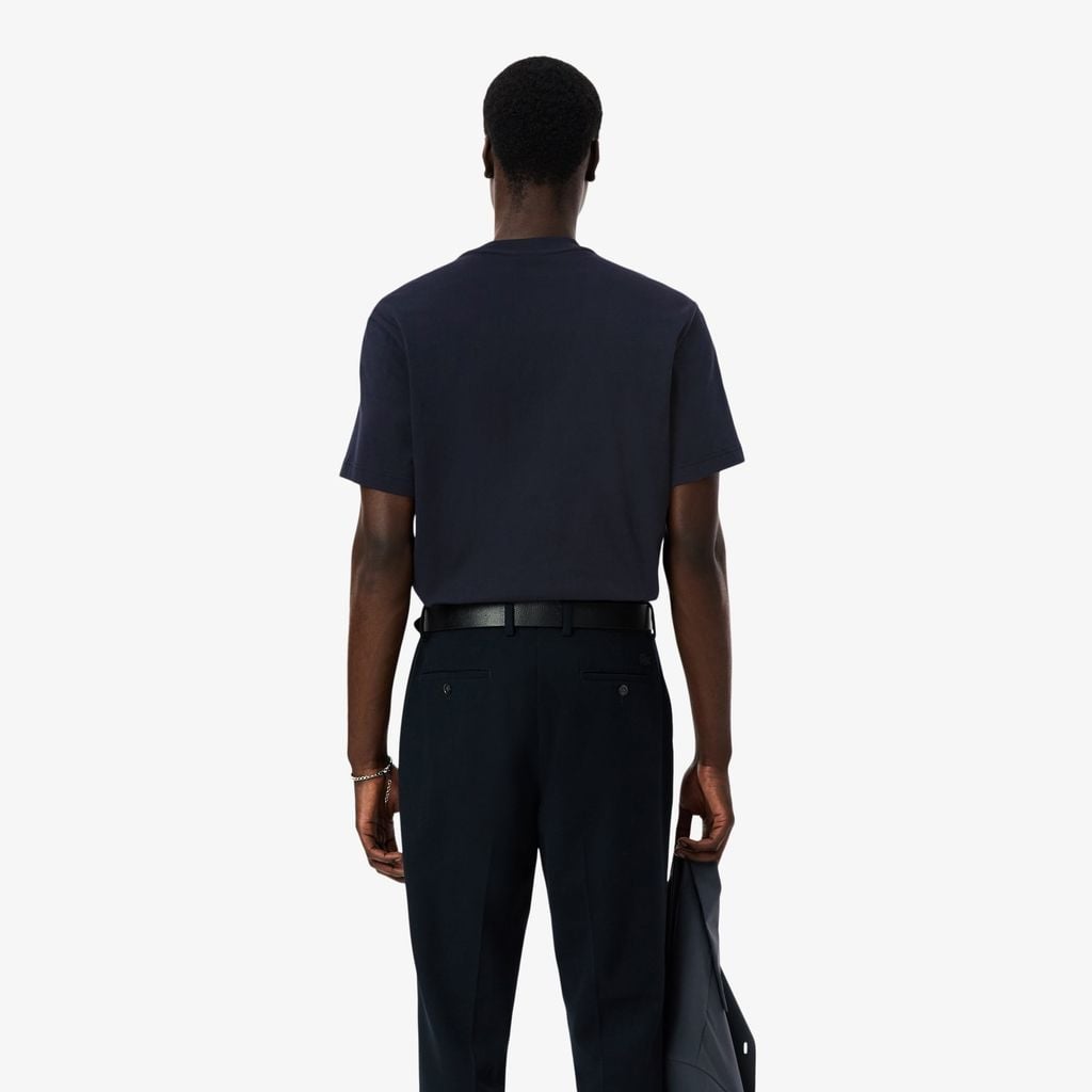 Áo Thun Lacoste Nam Dáng Oversize Chất Liệu Cotton Họa Tiết Color-Block