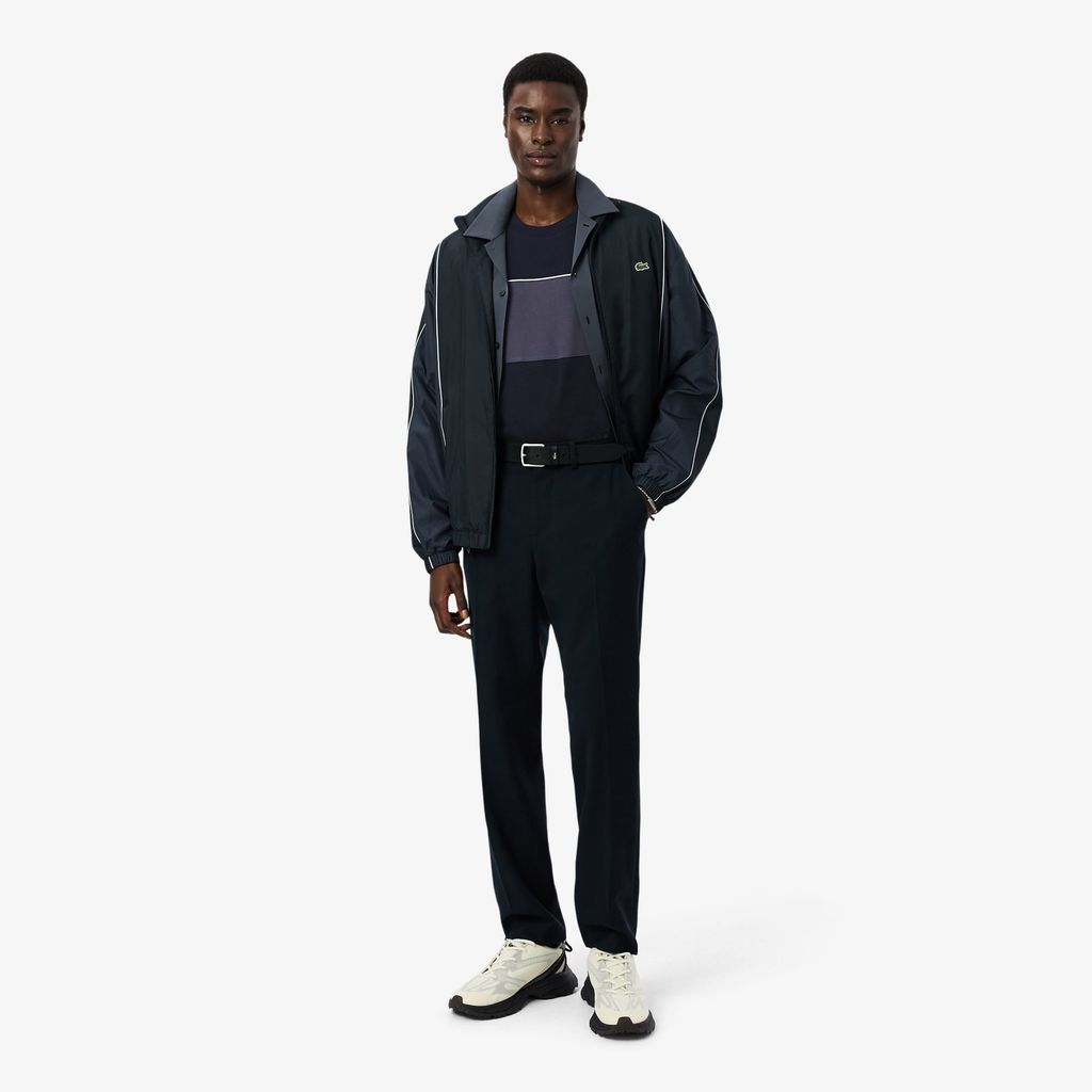 Áo Thun Lacoste Nam Dáng Oversize Chất Liệu Cotton Họa Tiết Color-Block