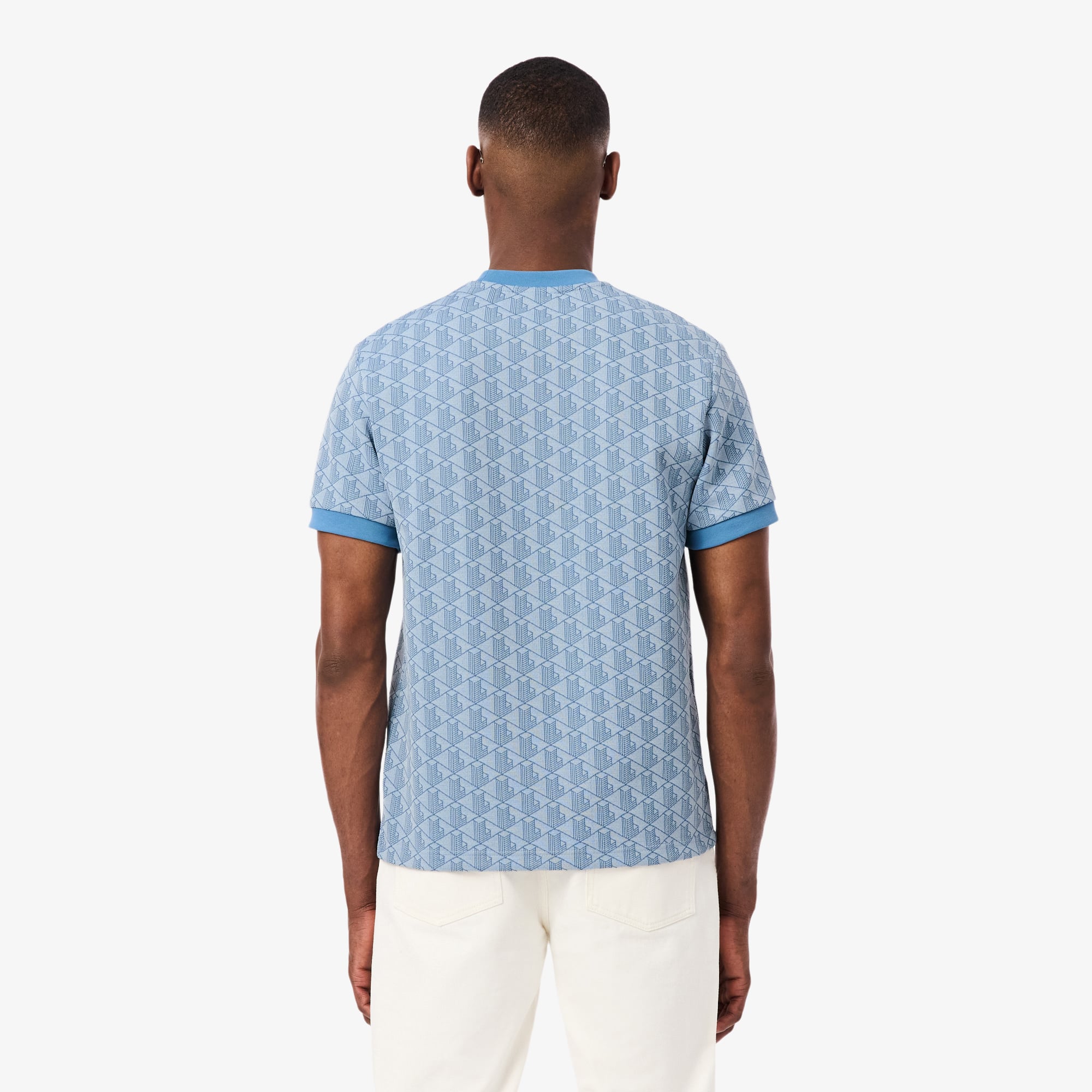 Áo Thun Lacoste Nam Dáng Suông Dệt Nổi Họa Tiết Monogram