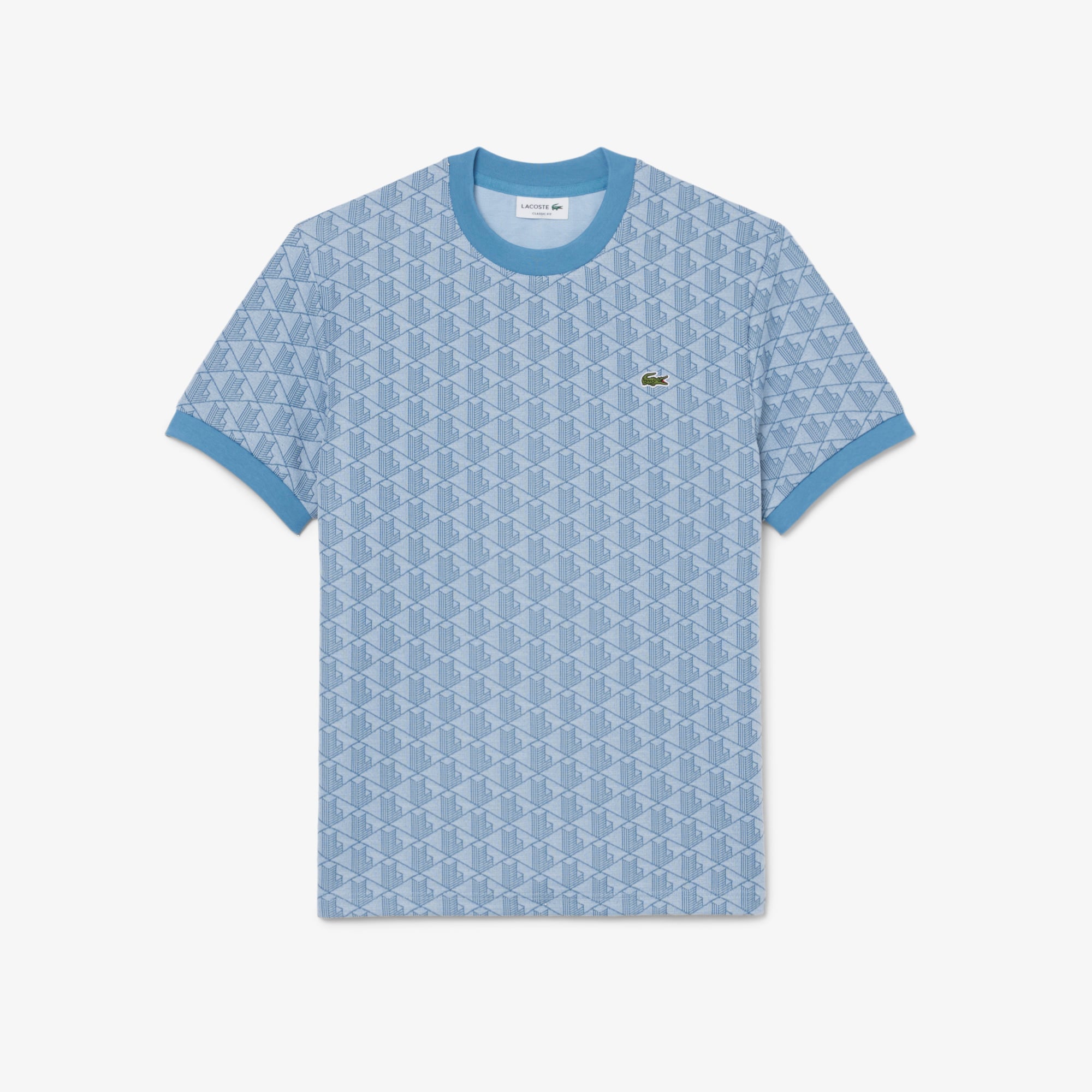 Áo Thun Lacoste Nam Dáng Suông Dệt Nổi Họa Tiết Monogram