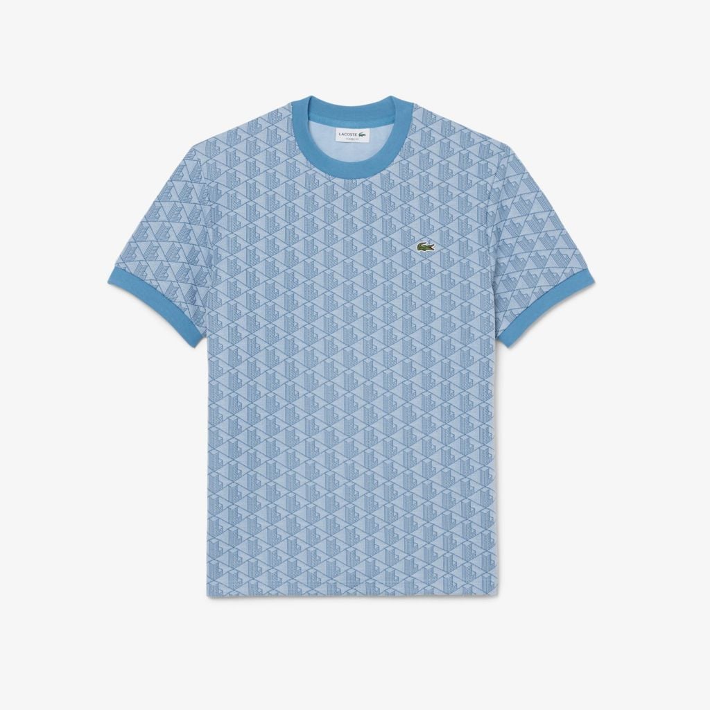 Áo Thun Lacoste Nam Dáng Suông Dệt Nổi Họa Tiết Monogram