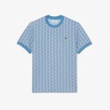 Áo Thun Lacoste Nam Dáng Suông Dệt Nổi Họa Tiết Monogram