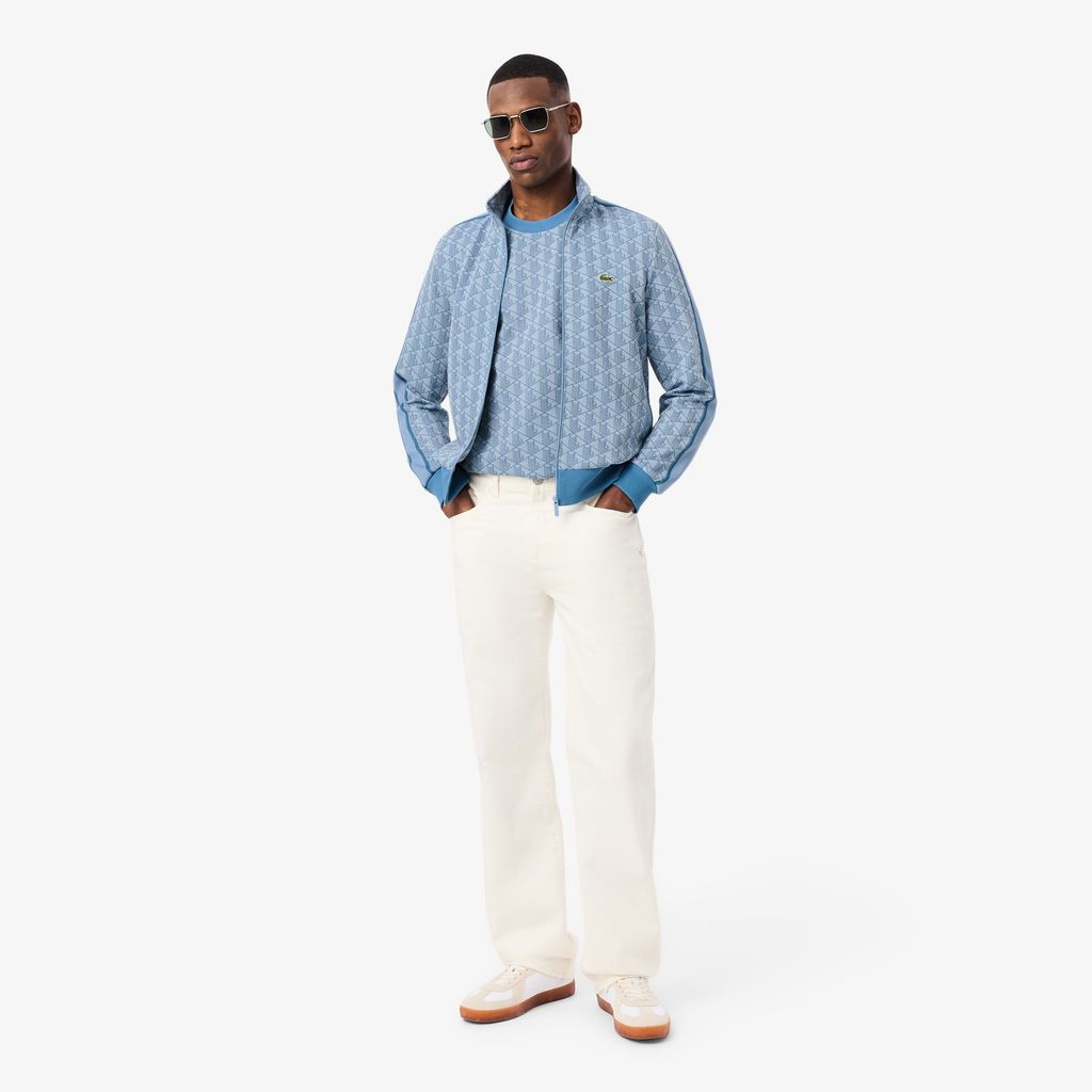 Áo Thun Lacoste Nam Dáng Suông Dệt Nổi Họa Tiết Monogram