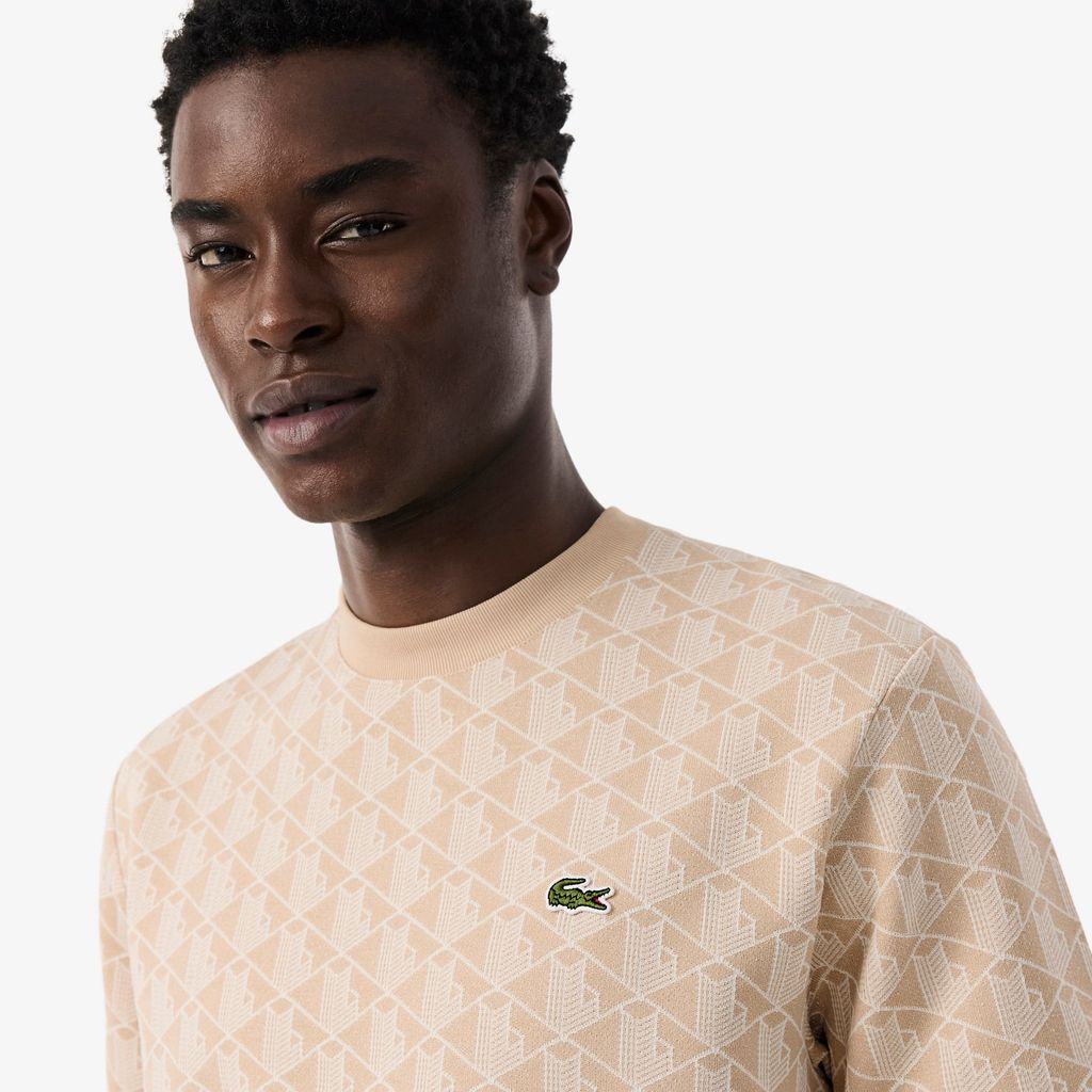 Áo Thun Lacoste Nam Dáng Suông Dệt Nổi Họa Tiết Monogram